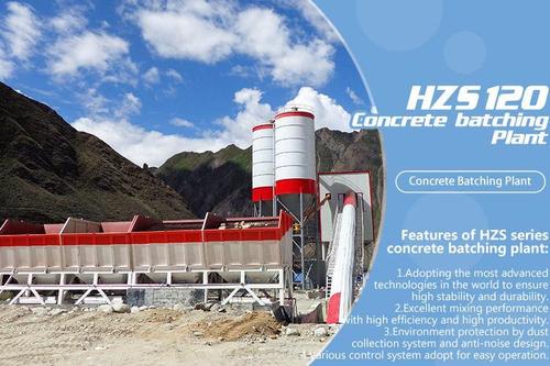 HZS120 Concrete Batching Plant 120M3 for hot sale