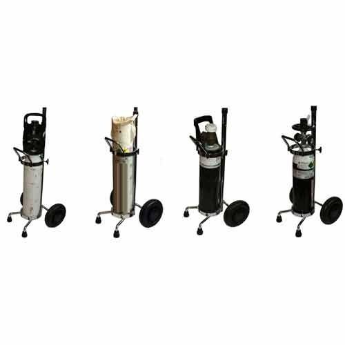 Oxygen Cylinder Trolley - Premium Quality Steel, High Load Bearing Capacity | Easily Movable, Robust Design