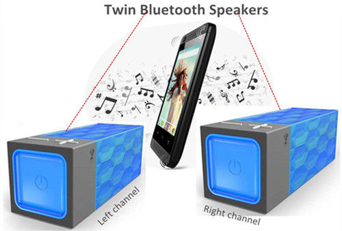 Dual Stereo True Wireless Bluetooth Speakers With Clock