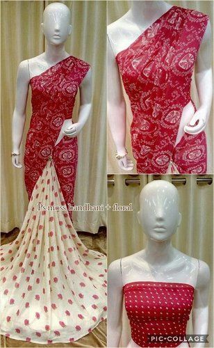 Bandhani Floral Designer Saree