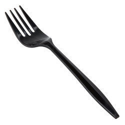 Plastic Disposable Black Fork