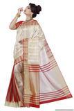 Art Silk Saree Bollywood Style Color Off White