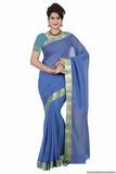 Chiffon Saree Kanjivaram Style Color Grey