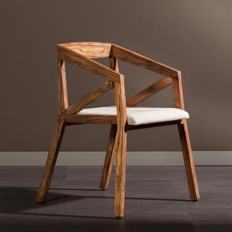 Handcrafted Sheesham Wooden Chair With Sleek Design And Glossy Finish