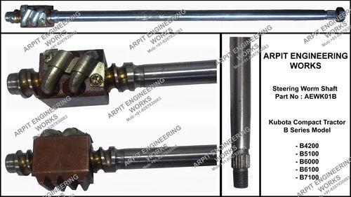 Kubota B Series Tractor Steering Worm Shaft