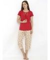 Red Women Capri Set