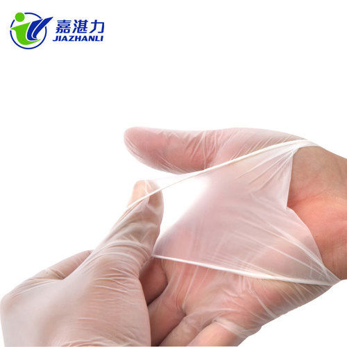 Clear/Blue Disposable Powder Vinyl Examination Gloves