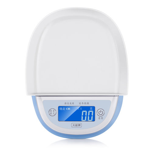 White And Blue Plastic Kitchen Weighing Scale