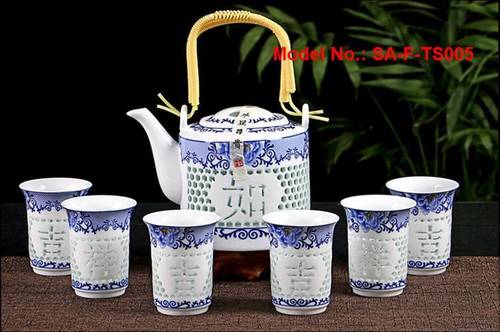 In-Glaze Porcelain Ceramic Tea Set