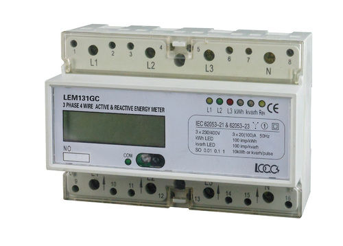 LEM131 DIN Rail Electronic Active and Reactive Integration Energy Meter