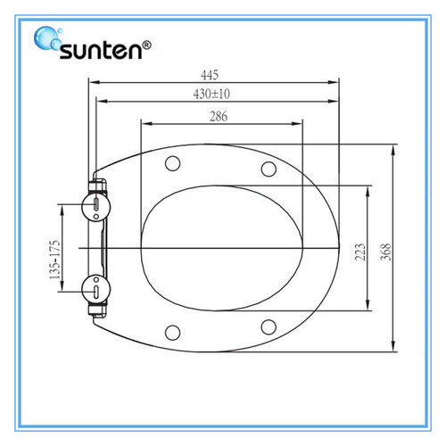 Sanitary Ware Closed Front Soft Closing Grey Toilet Seat