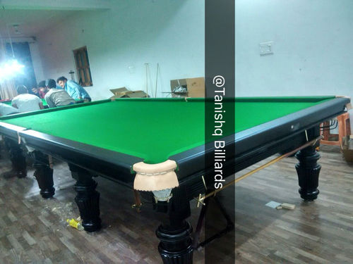 Steel Cushions Billiards Tables 12Ft With One Straight Edge With Half Circle Cue Length: 57 Inch (In)