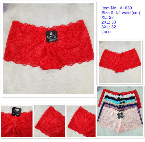 New Style Pink Boyshorts Comfortable Lace Fancy Panty