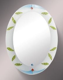 Oval Silver Coated Mirror