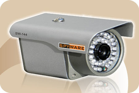 Round Shape Flate Cover In Two Colour Silver Combination Metal Body (Cctv Outdoor Camera)