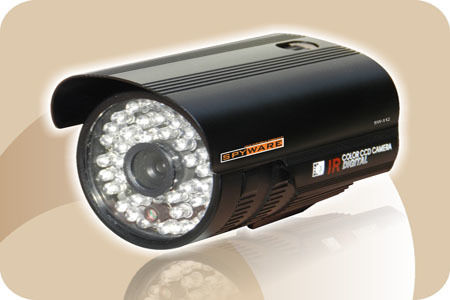 Round Shape With Designed Cover In Black Metal Body With 48 Ir (Cctv Camera)