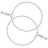 Single Line Plain Ending With Charm Sterling Silver Anklet For Women