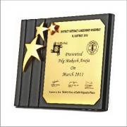 Wooden Plaque With Gold Star