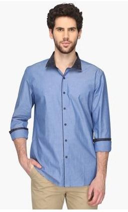 Mens Regular Collar Solid Shirt