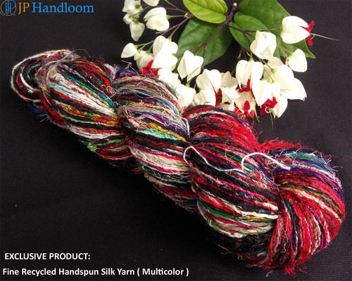 Multicolor Recycled Row Silk Yarn
