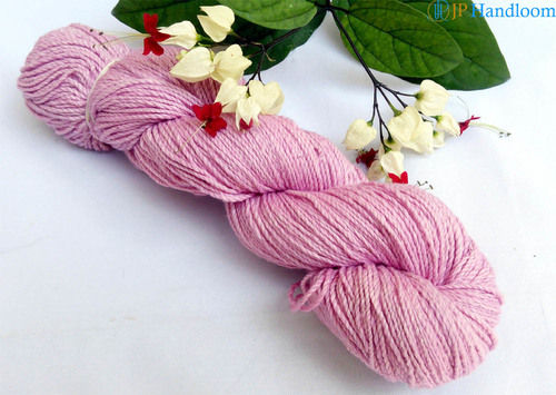 Pink Dyed 2 Ply Khadi Cotton Yarn