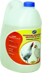 Piperazine Hexahydrate - 450 ml & 4.5 Litre | Effective Dewormer for Poultry and Livestock, Proven Anthelmintic for Adult Round Worms