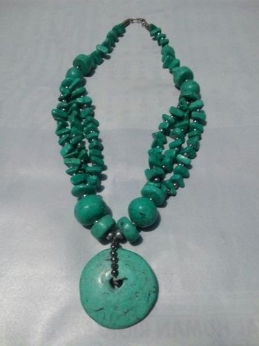 Imitation Firoza Stone Necklace