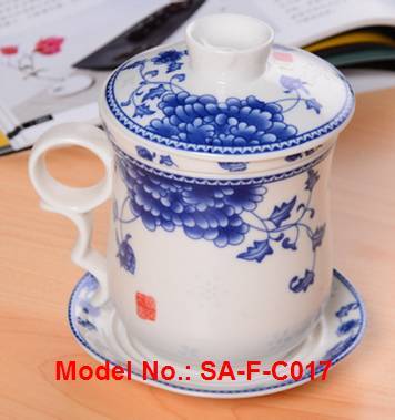 Porcelain Cup With Filter And Saucer