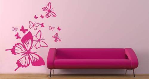 Stainless Steel Removable Vinyl Diy Black Flower String Wall Decals  Butterfly Home Wall Art Stickers For Bedroom And Wall Decor at Best Price  in Varanasi