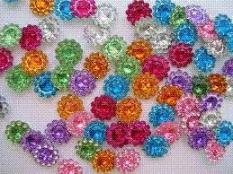 Multicolor Plastic Dish Beads