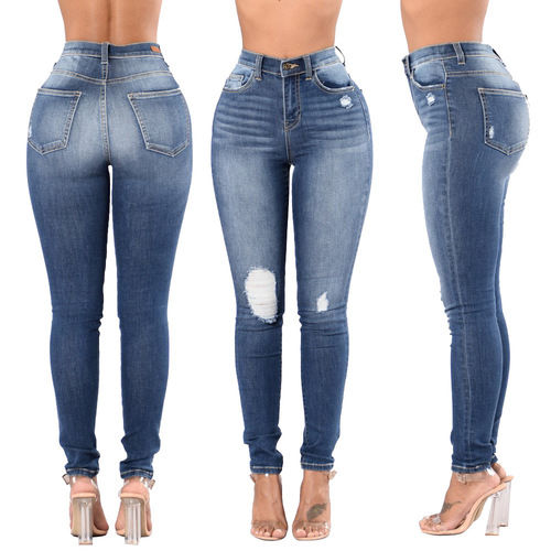 Blue Ladies Skinny Denim Jeans