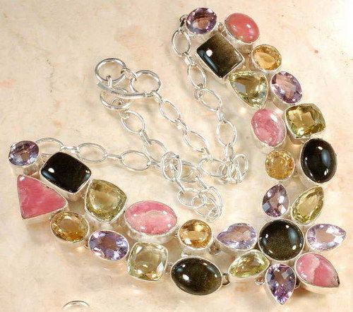 Designer Genuine Gemstone Necklace Size: Vary