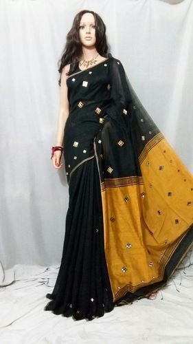 Mirror Work Handloom Saree