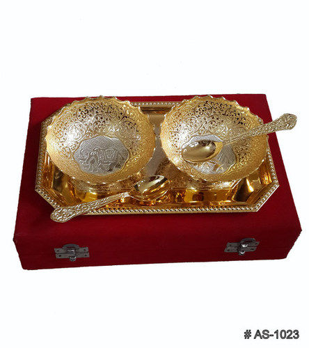 Gold And Silver Plated Bowl Set