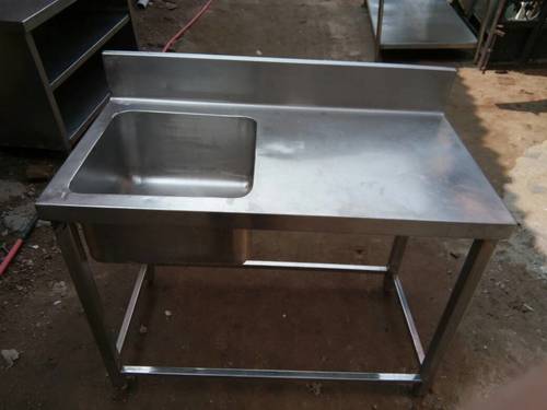 Used Kitchen Work Table With Sink