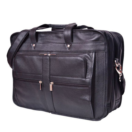 Volos Genuine Black Laptop Real Leather Bags Briefcase Gender: Unisex