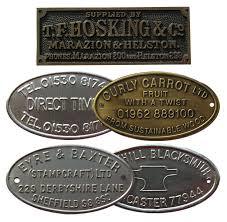 Brass & Stainless Steel Etched Labels