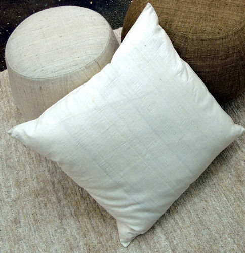 Indian Organic Eri Silk White Cushion Covers