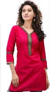 Red Ladies Cotton Kurti