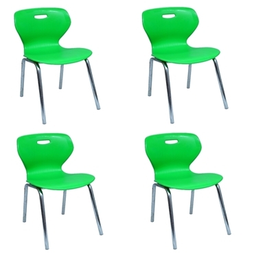 Epoxy Powder Coated Green Apple Chair Set Of 4