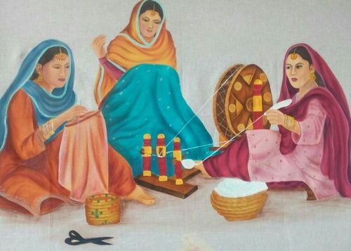 Village Ladies Handmade Painting