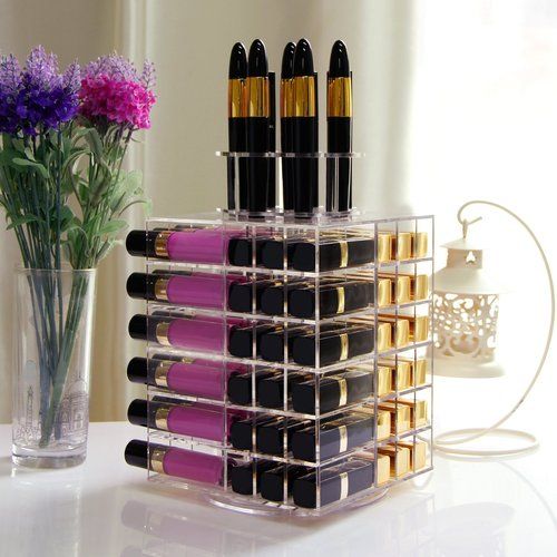 Lifewit Acrylic 81 Slot Rotating Cosmetic Organizer