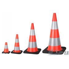 Traffic Cone with Black Rubber Base