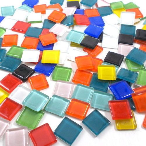 Assorted 15x15x3 Glossy Mosaic Tiles