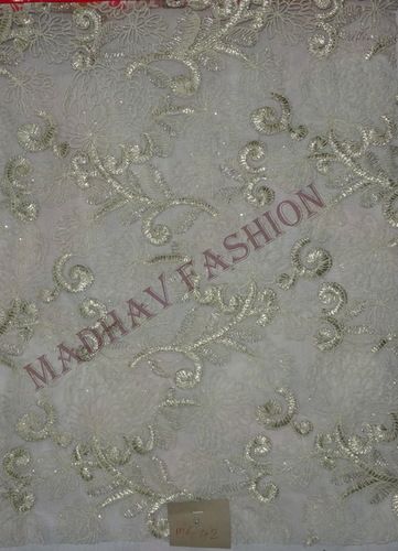 Embroidery Sequin Fabrics With Jari Thread