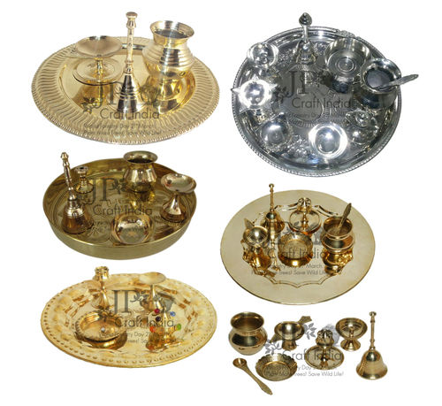 Natural Brass Pooja Thali