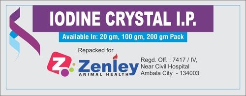 Iodine Crystal IP for Veterinary Formulations