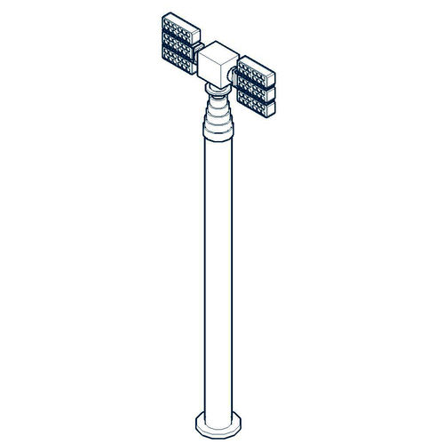  9 मीटर वर्टिकल न्यूमेटिक टेलीस्कोपिक मस्त मोबाइल एलईडी लाइट टावर्स 
