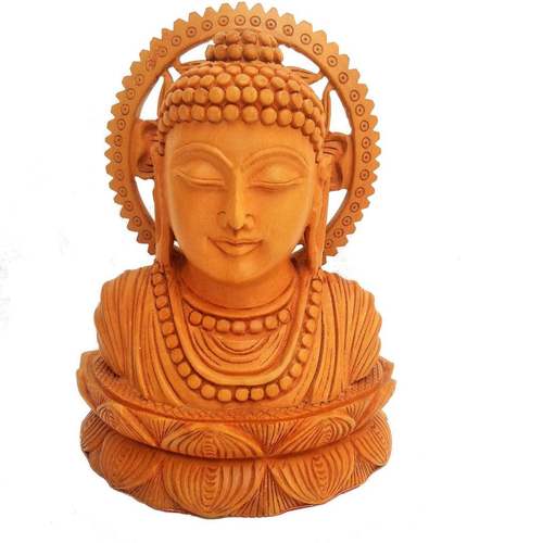 Decorative Wooden Buddha Head