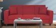 Elena Three Seater Sofa with Throw Cushions in Red Colour